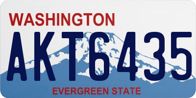 WA license plate AKT6435