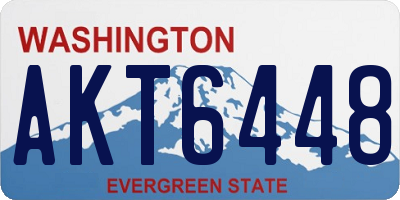 WA license plate AKT6448