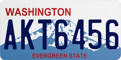 WA license plate AKT6456