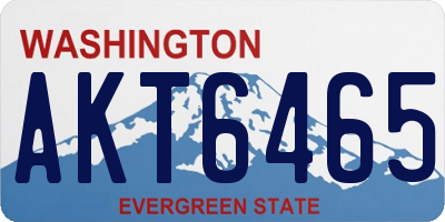 WA license plate AKT6465