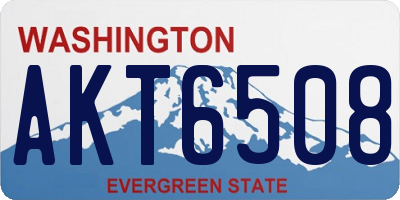 WA license plate AKT6508