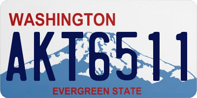 WA license plate AKT6511