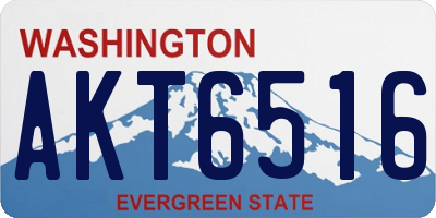 WA license plate AKT6516