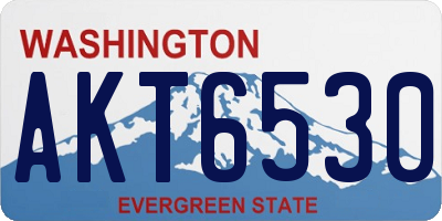 WA license plate AKT6530