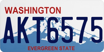 WA license plate AKT6575