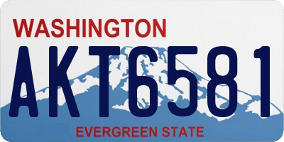 WA license plate AKT6581