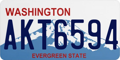 WA license plate AKT6594