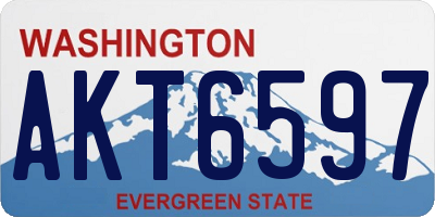 WA license plate AKT6597