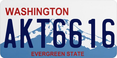 WA license plate AKT6616