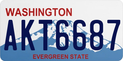 WA license plate AKT6687