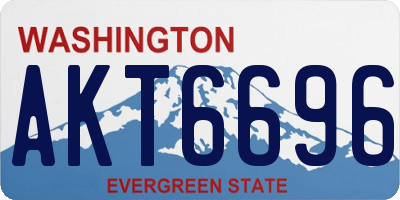 WA license plate AKT6696