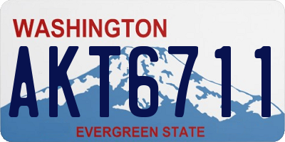 WA license plate AKT6711