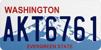 WA license plate AKT6761