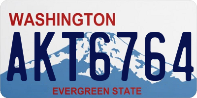 WA license plate AKT6764