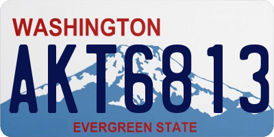 WA license plate AKT6813