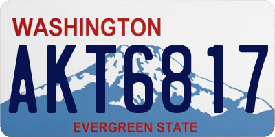 WA license plate AKT6817