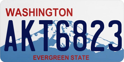 WA license plate AKT6823