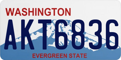 WA license plate AKT6836