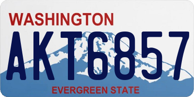 WA license plate AKT6857