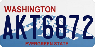 WA license plate AKT6872