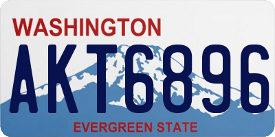 WA license plate AKT6896