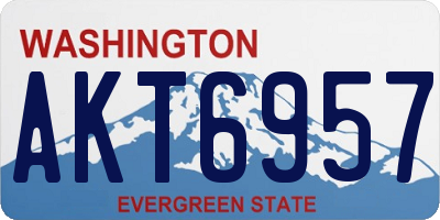 WA license plate AKT6957