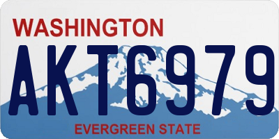 WA license plate AKT6979