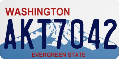 WA license plate AKT7042