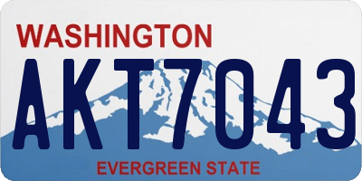 WA license plate AKT7043