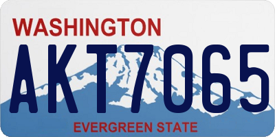 WA license plate AKT7065