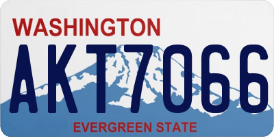 WA license plate AKT7066