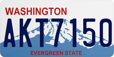 WA license plate AKT7150