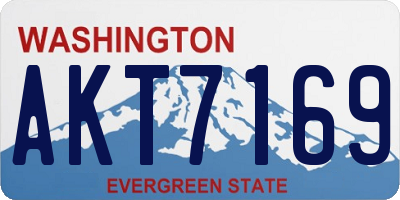 WA license plate AKT7169