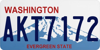 WA license plate AKT7172