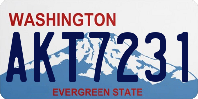 WA license plate AKT7231