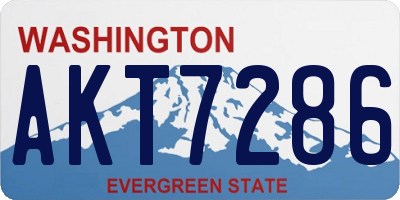 WA license plate AKT7286