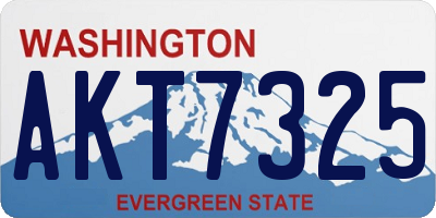 WA license plate AKT7325