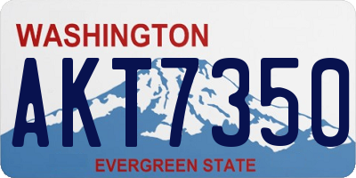 WA license plate AKT7350