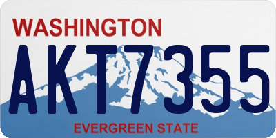 WA license plate AKT7355