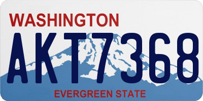 WA license plate AKT7368