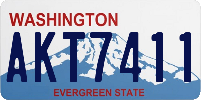 WA license plate AKT7411
