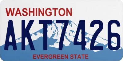 WA license plate AKT7426