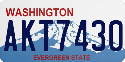 WA license plate AKT7430