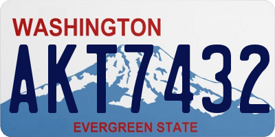 WA license plate AKT7432