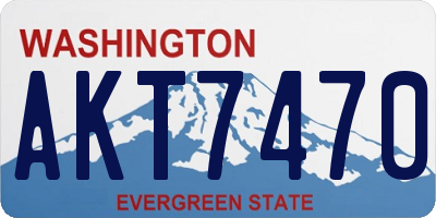 WA license plate AKT7470