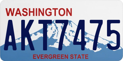 WA license plate AKT7475