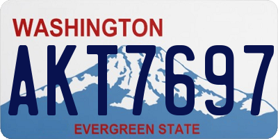 WA license plate AKT7697