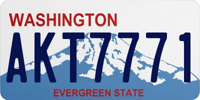 WA license plate AKT7771
