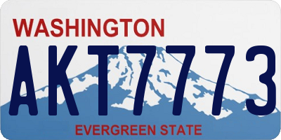 WA license plate AKT7773