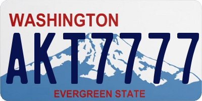 WA license plate AKT7777